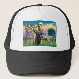 Casquette Saint François et bébé lama