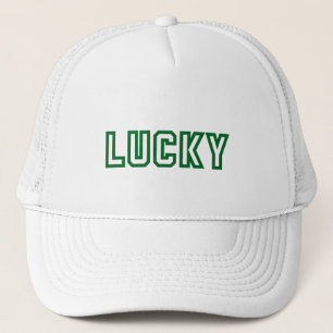 Casquette Saint Patrick's day, Lucky Bold Font Trucker Chape