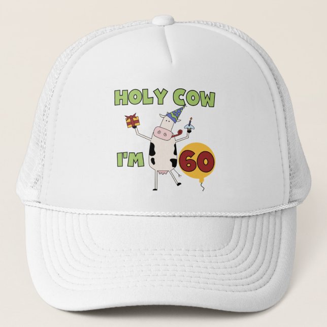 Casquette Saint Vache J'ai 60 T-shirts et cadeaux d'annivers (Devant)