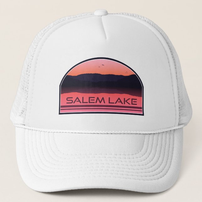 Casquette Salem Lake North Carolina Red Sunrise (Devant)