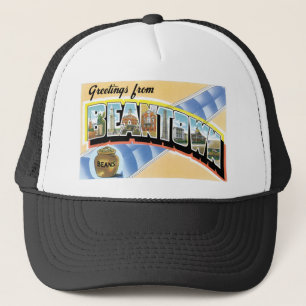 Casquette Salutations de Beantown ! Carte postale vintage
