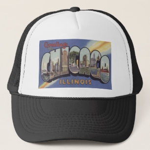 Casquette Salutations de grand thème de cru de lettre de
