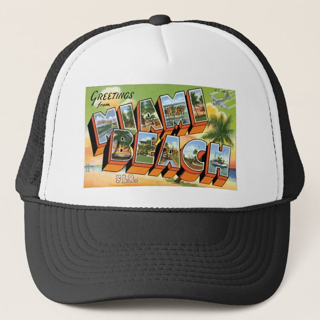 Casquette Salutations de Miami Beach, la Floride ! (Devant)