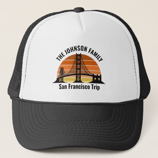Casquette San Francisco Bridge Sunset Vacances personnalisée (Devant)