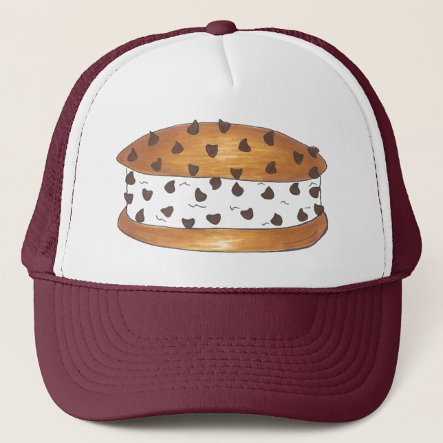 Casquette sandwich à la crème glacée au chocolat C (Devant)