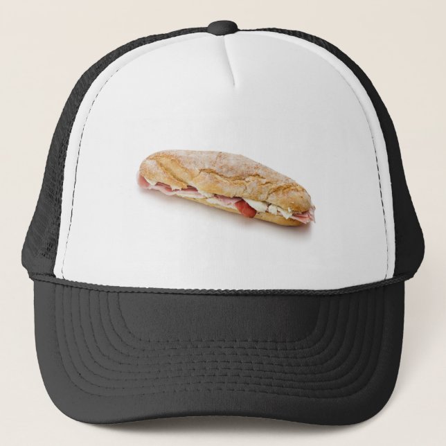 Casquette sandwich avec du jambon et le fromage (Devant)