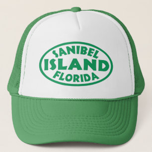 Casquette Sanibel Island Floride vert ovale