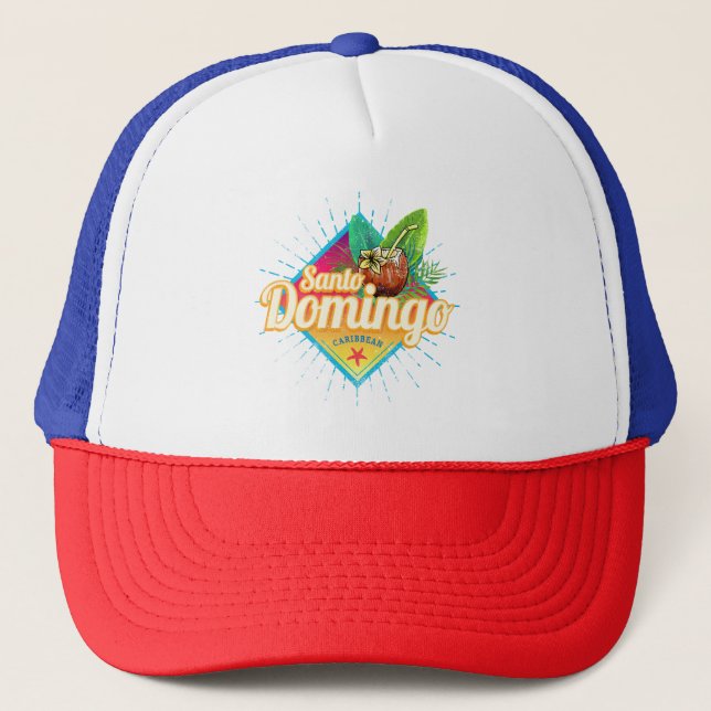 Casquette Santo Domingo Caraïbes République Dominicaine Retr (Devant)