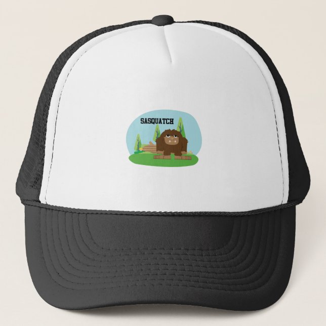 Casquette Sasquatch de dessin animé mignon (Devant)