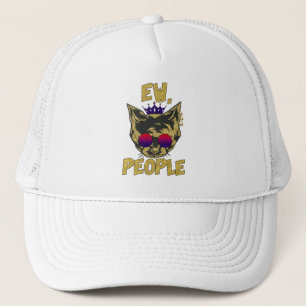Casquette Sassy Royal Chat - "Ew. Personnes" Drôle Amoureux