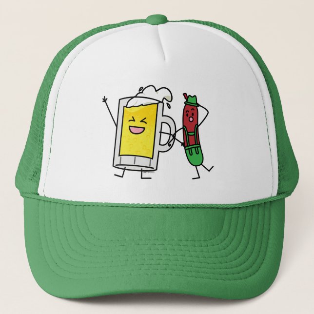 Casquette Saucisse de bière Octoberfest Oktoberfest lederhos (Devant)