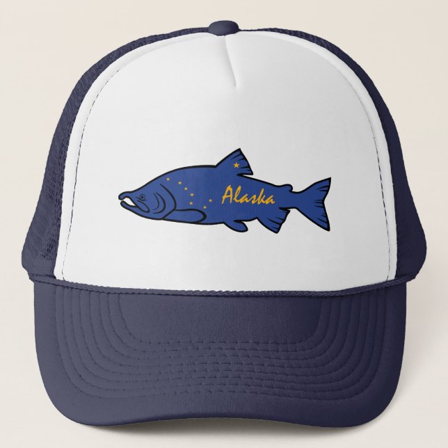 Casquette Saumon de l'Alaska de poissons (Devant)