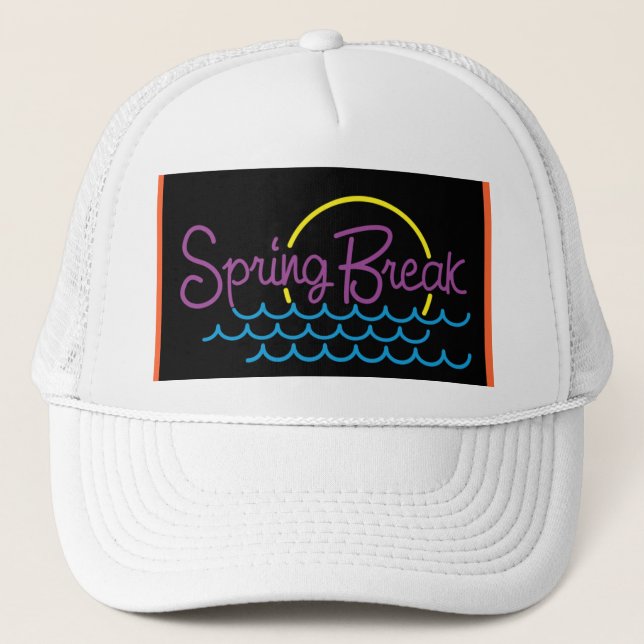 Casquette Saut de printemps dans les couleurs du néon - (Devant)