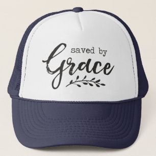 Casquette Sauvé Par La Grâce, Foi Chrétienne Rustique