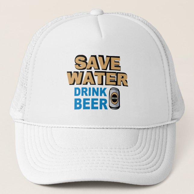 Casquette Sauvez la bière de boissons de l'eau (Devant)