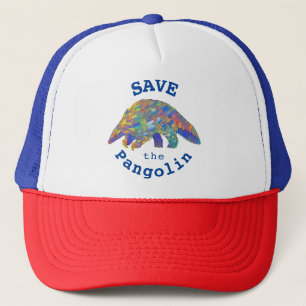 Casquette Sauvez la Pangoline Espèces menacées Art animal