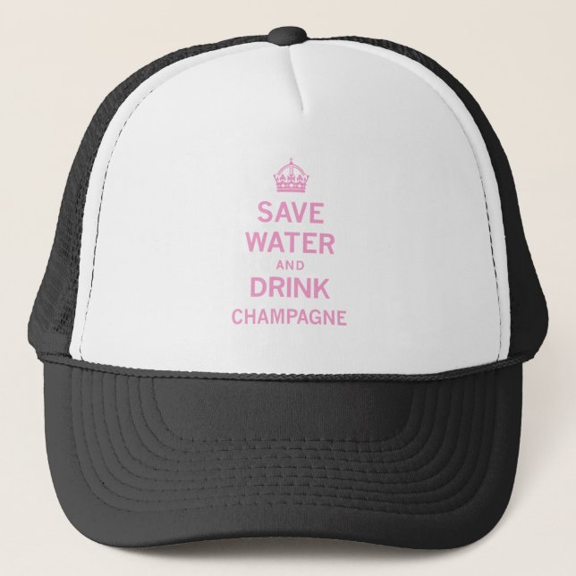 Casquette sauvez le champagne de boissons de l'eau (Devant)