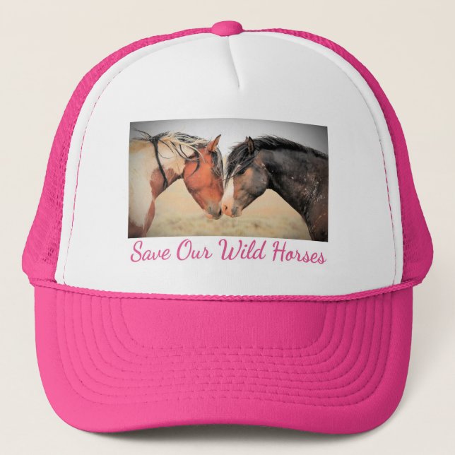 Casquette Sauvez Nos Chevaux Sauvages Hot Rose (Devant)