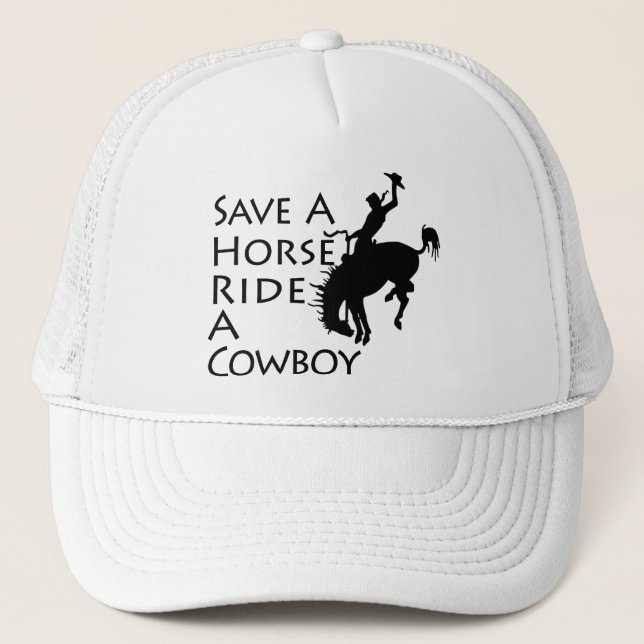 Casquette Sauvez un tour de cheval un cowboy (Devant)