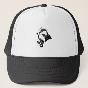 Casquette Saxophone Badger noir et blanc personnalisable