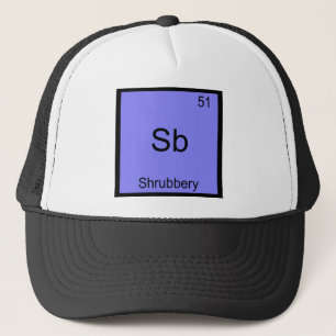 Casquette Sb - Arbuste Tee de symbole d'élément de chimie dr