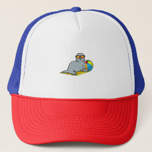 Casquette Sceau à Sunbathing avec Water polo