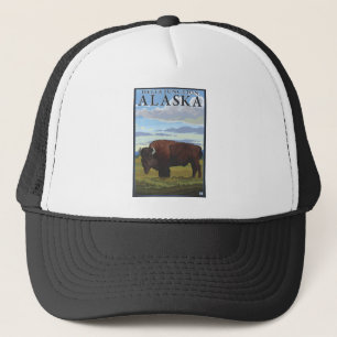 Casquette Scène de bison - jonction de delta, Alaska