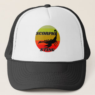 Casquette Scorpio sur vintage coucher de soleil heureux anni