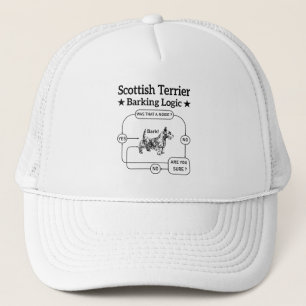 Casquette Scottish Terrier Barres Logique Drôle Chien Sarcas