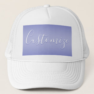 Casquette Script cursif modifiable   Violet blanc et violet