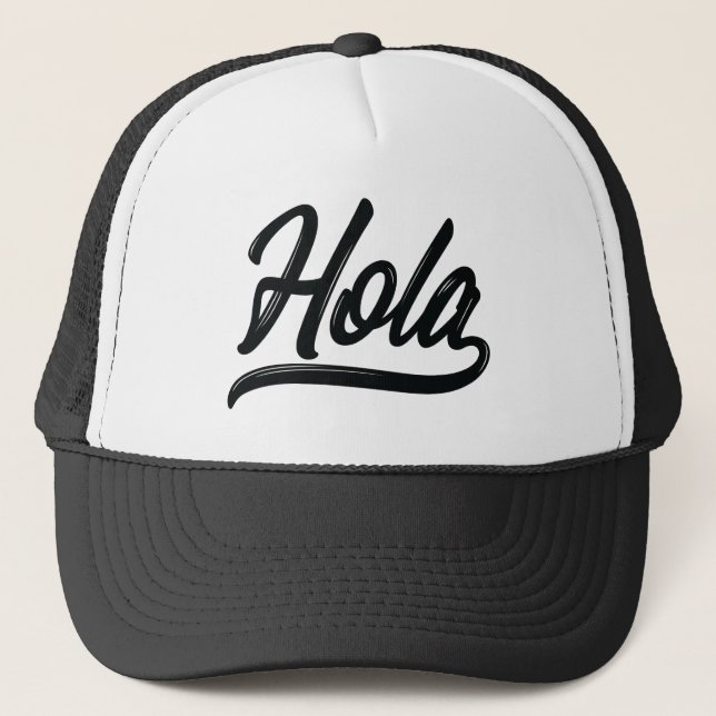 Casquette Script Hola (Noir) (Devant)