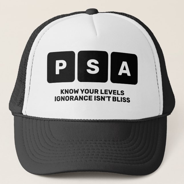 Casquette Sensibilisation au cancer de la prostate PSA (Devant)