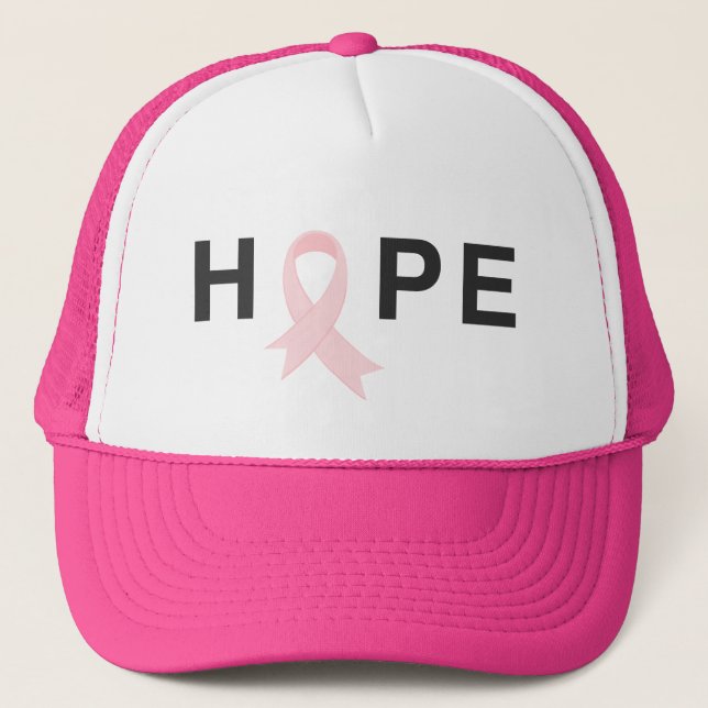 Casquette Sensibilisation au cancer du sein de l'espoir simp (Devant)
