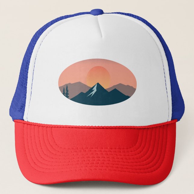 Casquette Serene Mountain Sunset  (Devant)
