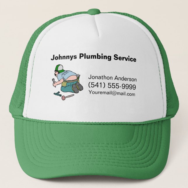 Casquette Service de plomberie de plomberie de dessin (Devant)