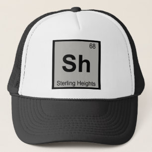 Casquette Sh - Sterling Heights Michigan Symbole de la chimi