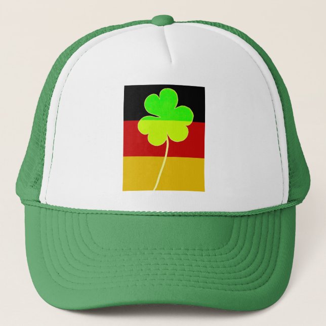 Casquette Shamrock du drapeau irlandais allemand Clover St P (Devant)