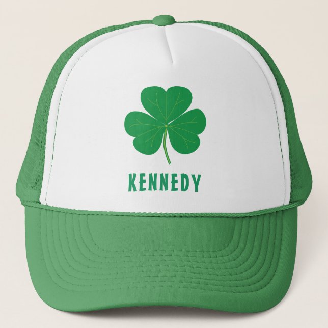 Casquette Shamrock Green Clover Irlande Nom personnalisé irl (Devant)