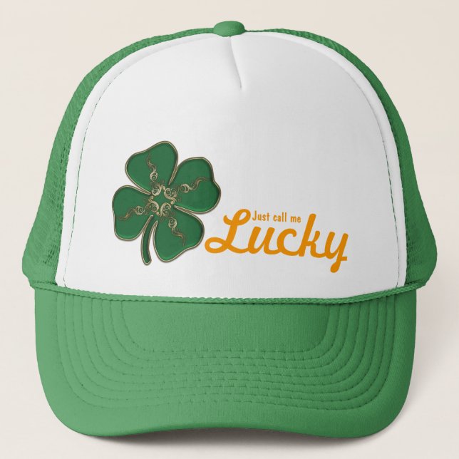 Casquette Shamrock irlandais chanceux (Devant)