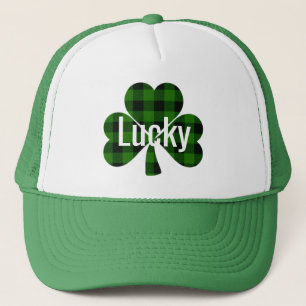 Casquette Shamrocks de Lucky St. Patty vert plaid