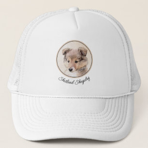Casquette Shetland Sheepdog Puppy Peinture Chien original ar