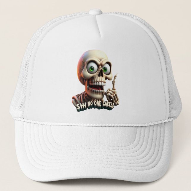 Casquette SHHH... Personne Ne S'Occupe Du Squelette Aux Yeux (Devant)