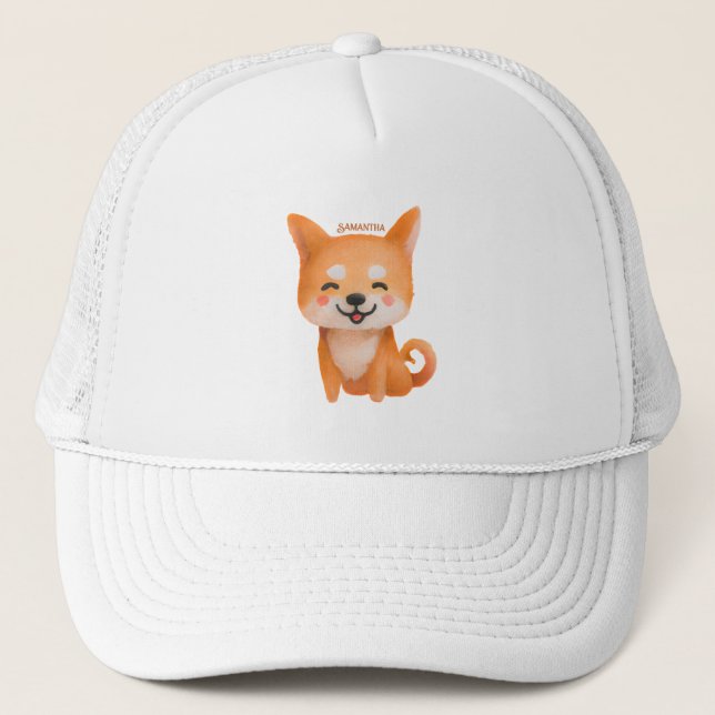 Casquette Shiba Inu souriant mignon (Devant)