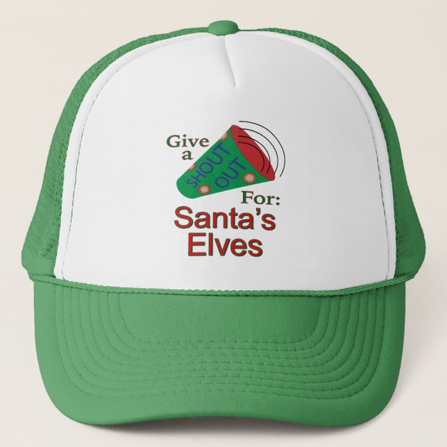 Casquette Shout Out pour Père Noël Elves (Devant)