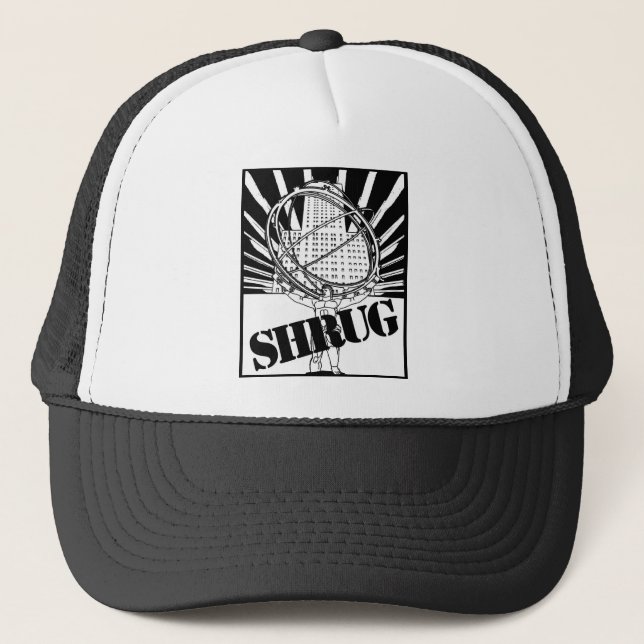 Casquette SHRUG inspiré par l'atlas nouvel gesticulé (Devant)