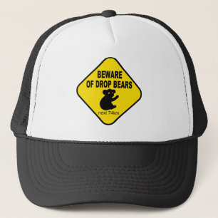 Casquette Signe australien drôle. Prenez garde des ours de