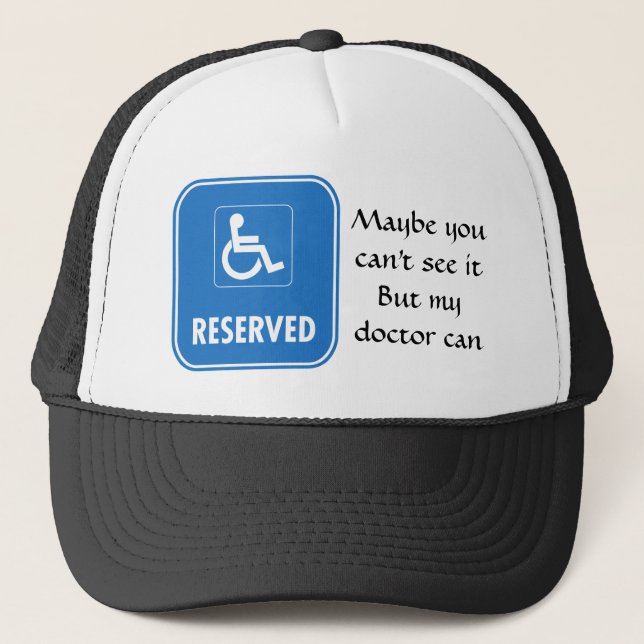 Casquette Signe de stationnement d'handicap (Devant)