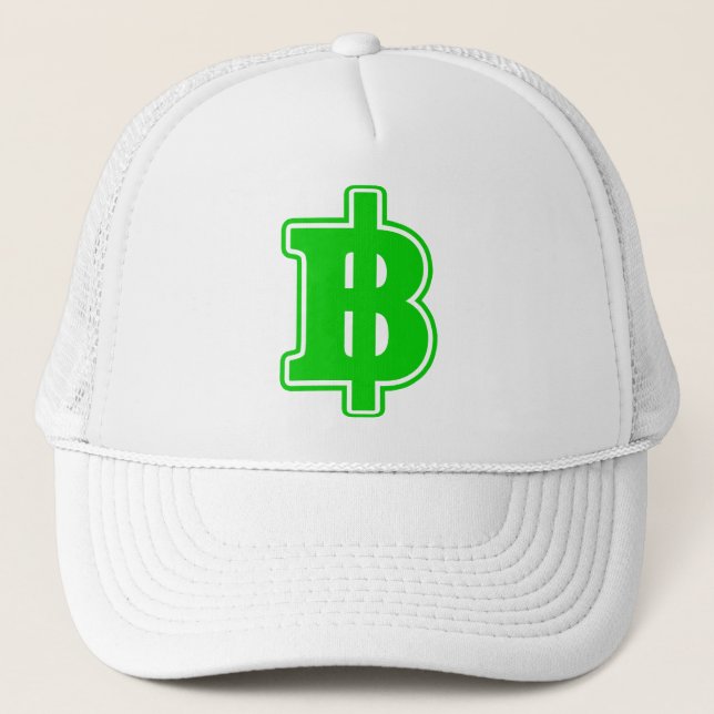 Casquette SIGNE VERT BAHT ฿ devises thaïlandaises ฿ (Devant)