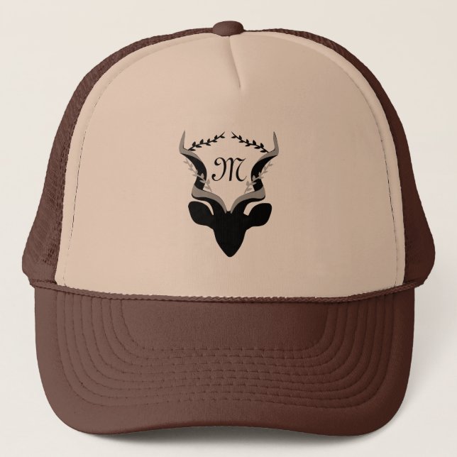 Casquette Silhouette Antelope foncé avec Monogramme Customis (Devant)