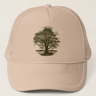 Casquette Silhouette de chêne ancien Bois rustique